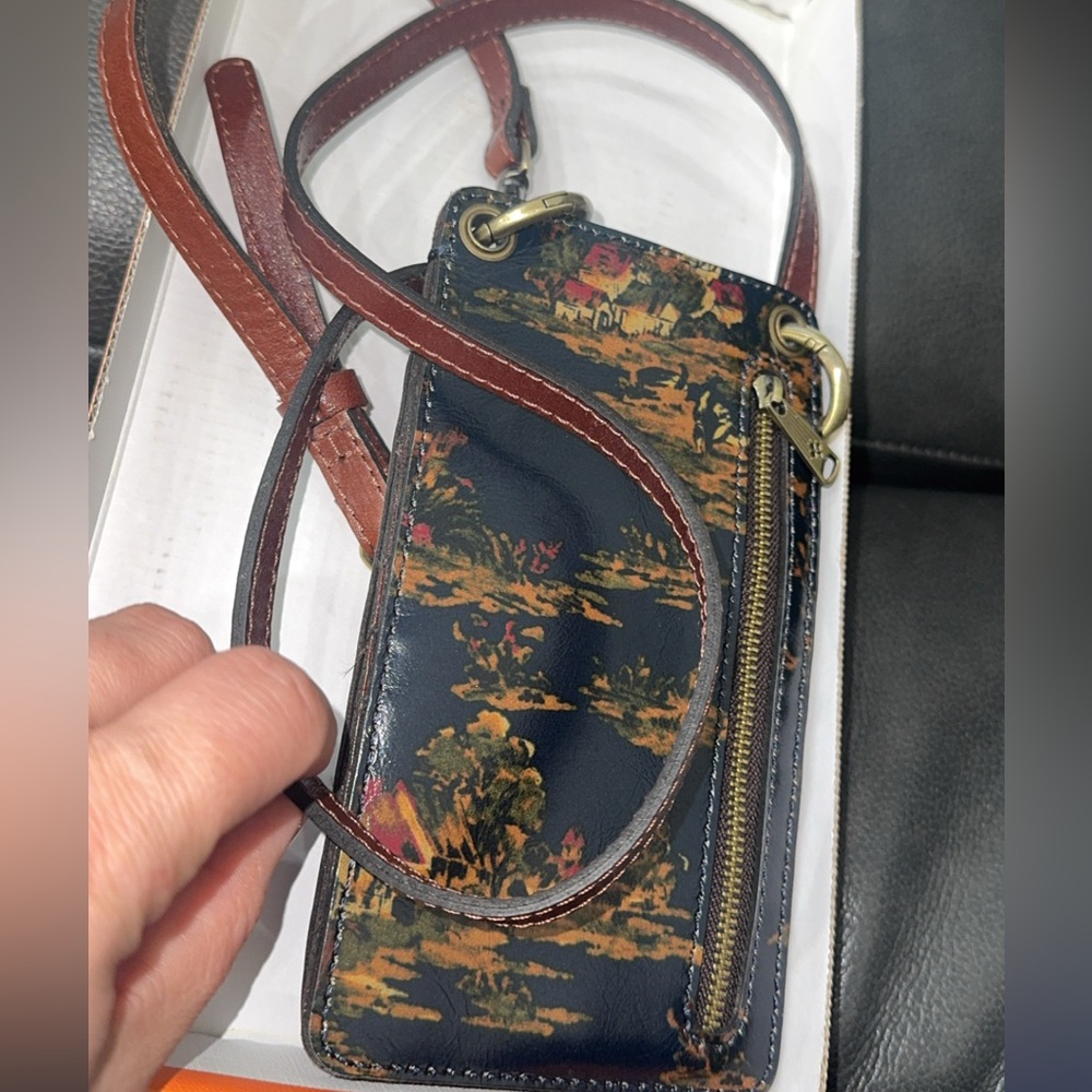 PATRICIA NASH Farleigh Leather Crossbody Phone Case Wallet Bag Kent Countryside - Picture 8 of 9